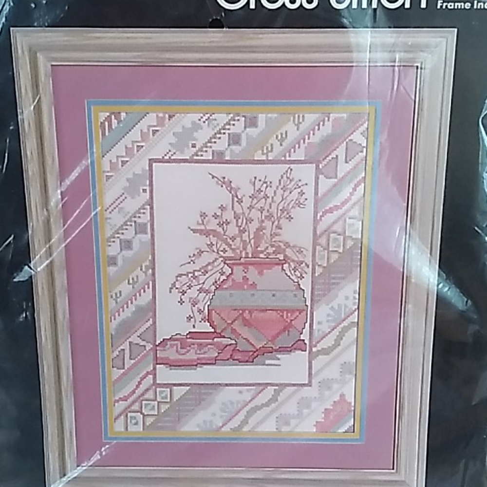 Cross-stitch kit, Southwestern Pot